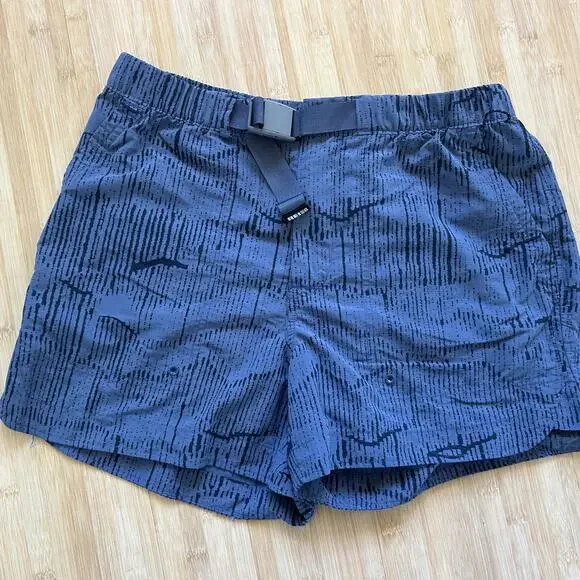 REI Trailsmade Amphib Shorts Women’s M Blue Gray Thunder Pattern Quick Dry - Picture 1 of 8